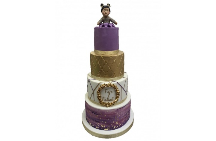 Elaborate Tiered Cake with Girl